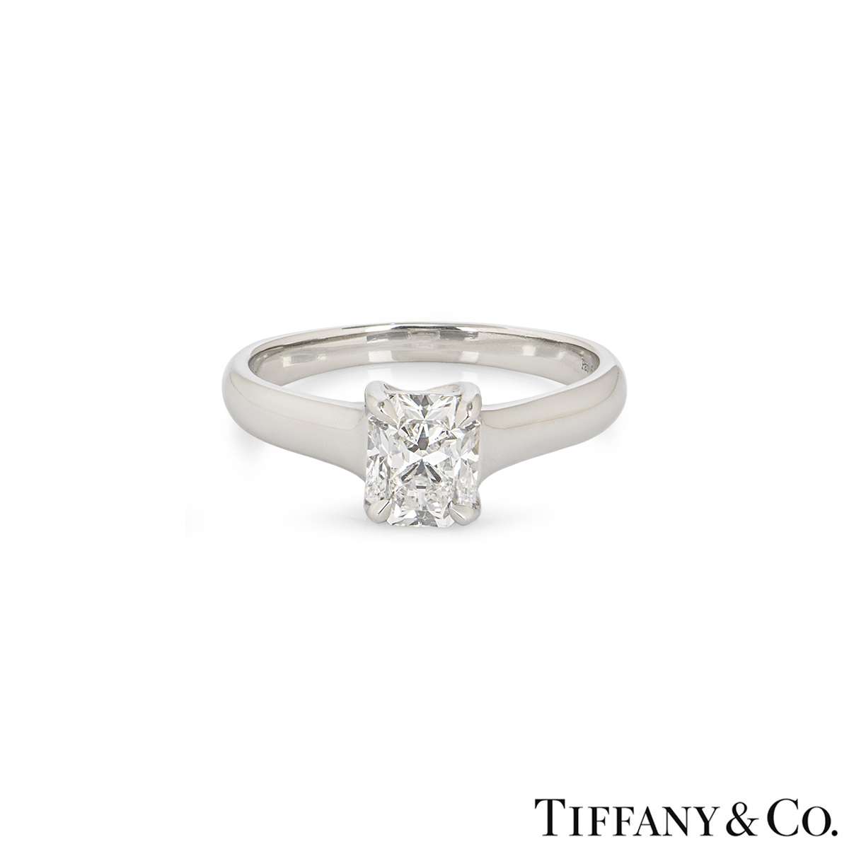 Tiffany & Co. Platinum Lucida Diamond Ring 1.03ct F/VVS2